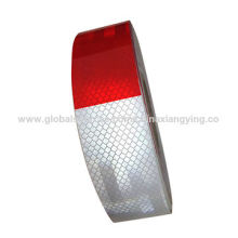 Cinta de seguridad reflectante impresa color blanco / rojo para camión